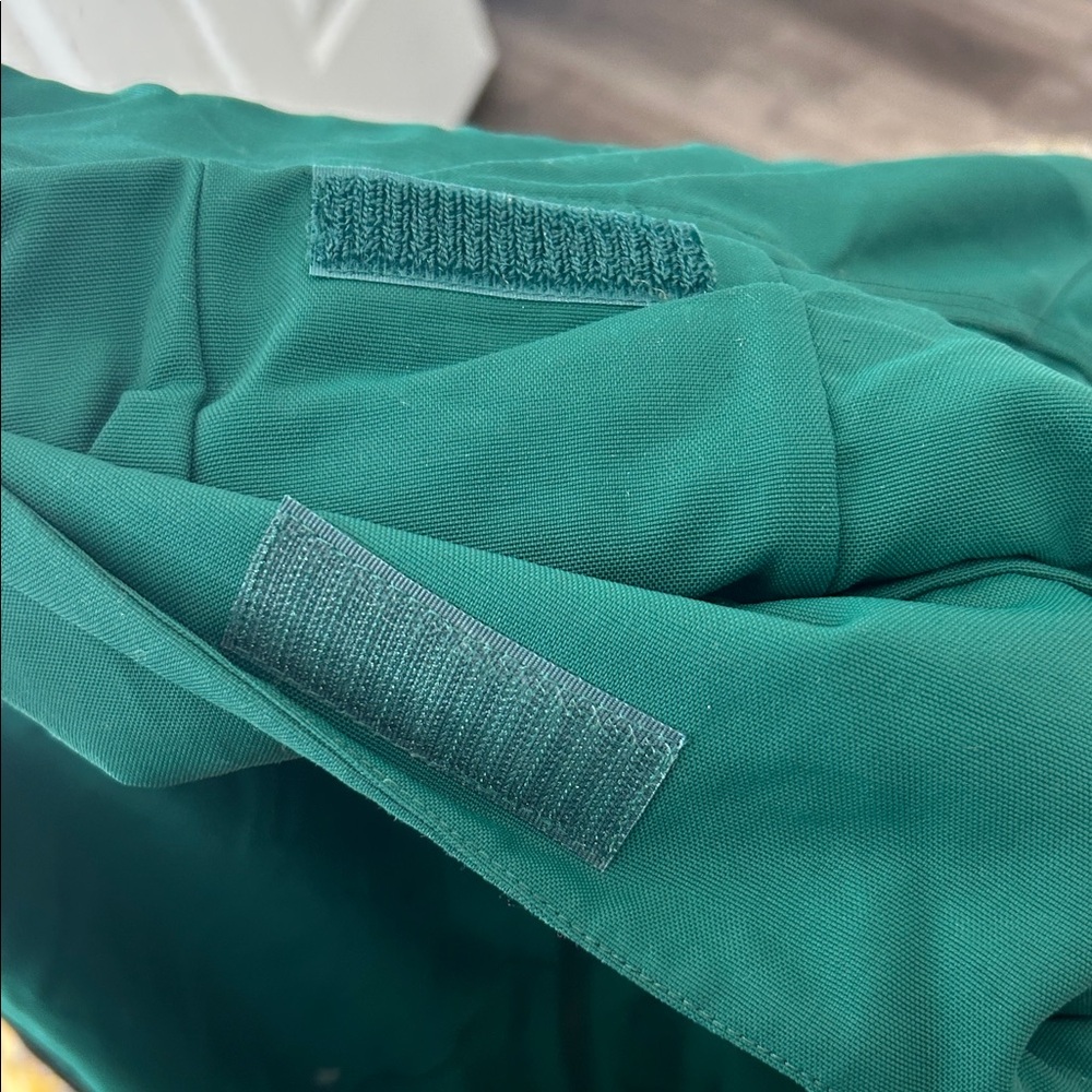 adidas Dark Green Windbreaker Jacket with Black Stripe Accents - Picture 4 of 6